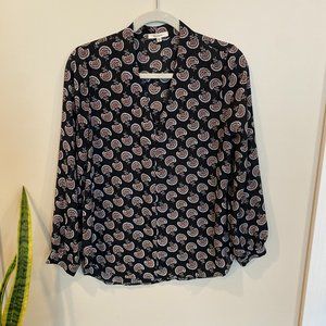 Pleione Black Print Blouse